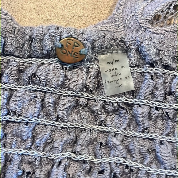 Free People One Women's Adella Bralette- Slate- Size Medium - Picture 8 of 9